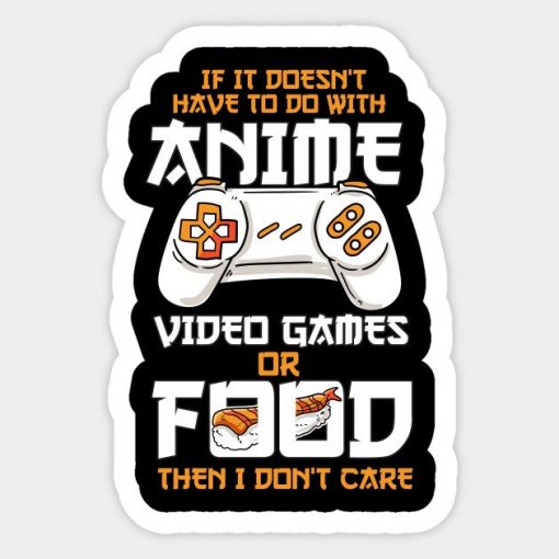 Anime Video Games Food Sushi Gaming Merch Otaku Gift Anime