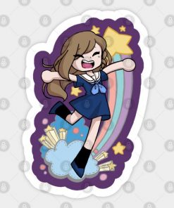 Anime Sailor Girl Leaping to the Stars