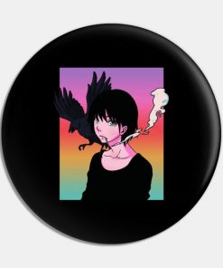 Raven Smoking Sad Anime Girl Antisocial Black Crow