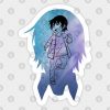 erased anime characters satoru fujinuma black lineart watercolor galaxy silhouette background black