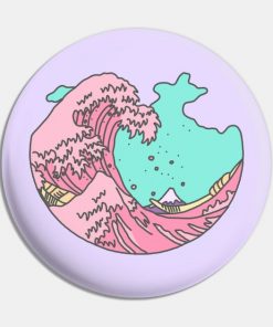 Japanese pastel kawaii anime meme surf beach wave