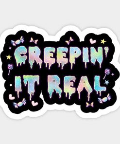 Womens Creepin It Real I Creepy Cute Soft Grunge Sweat Candy design