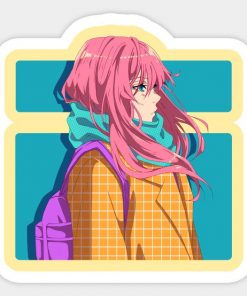 Kawaii anime girl with pink hair